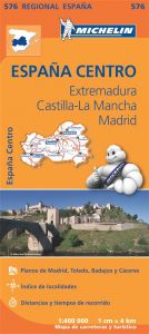 Michelin Regional Map - 576-Extremadura, Castilla La Mancha, Madrid