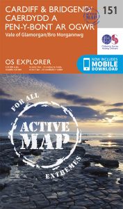 OS Explorer Active - 151 - Cardiff & Bridgend