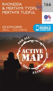 OS Explorer Active - 166 - Rhondda & Merthyr Tydfil