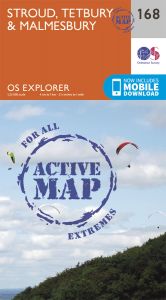 OS Explorer Active - 168 - Stroud, Tetbury & Malmesbury