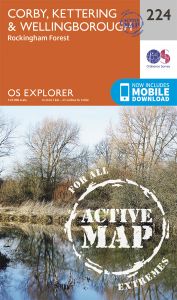 OS Explorer Active - 224 - Corby, Kettering & Wellingborough