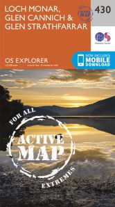 OS Explorer Active - 430 - Loch Monar, Glen Cannich & Strathfarrar