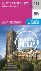 OS Landranger Active - 155 - Bury St Edmunds, Sudbury & Stowmarket