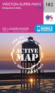 OS Landranger Active - 182 - WestonsuperMare, Bridgwater & Wells