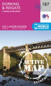 OS Landranger Active - 187 - Dorking, Reigate & Crawley
