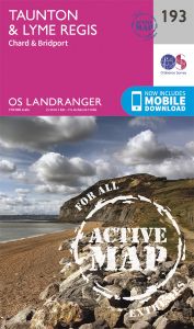 OS Landranger Active - 193 - Taunton & Lyme Regis, Chard & Bridport