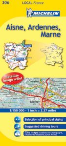 Michelin Local Map - 306-Aisne, Ardennes, Marne