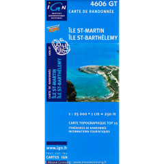 IGN Top 25/Bleue - Ile St-Martin/Ile St-Barthélemy (Guadeloupe)
