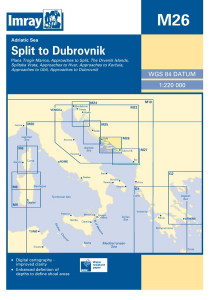 Imray M Chart - Split To Dubrovnik (M26)