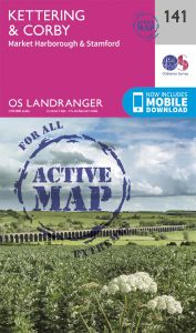 OS Landranger Active - 141 - Kettering & Corby