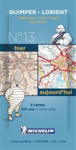 Michelin Historical Map - Quimper/Lorient (Pre WW1 & Today)