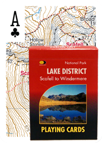 Harvey Map Playing Cards - Lake Dist. Scafell & Windermere