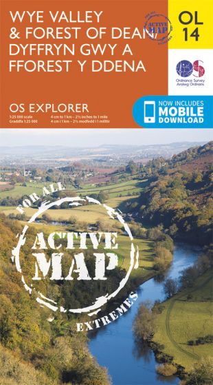 OS Explorer Active - 14 - Wye Valley & Forest of Dean